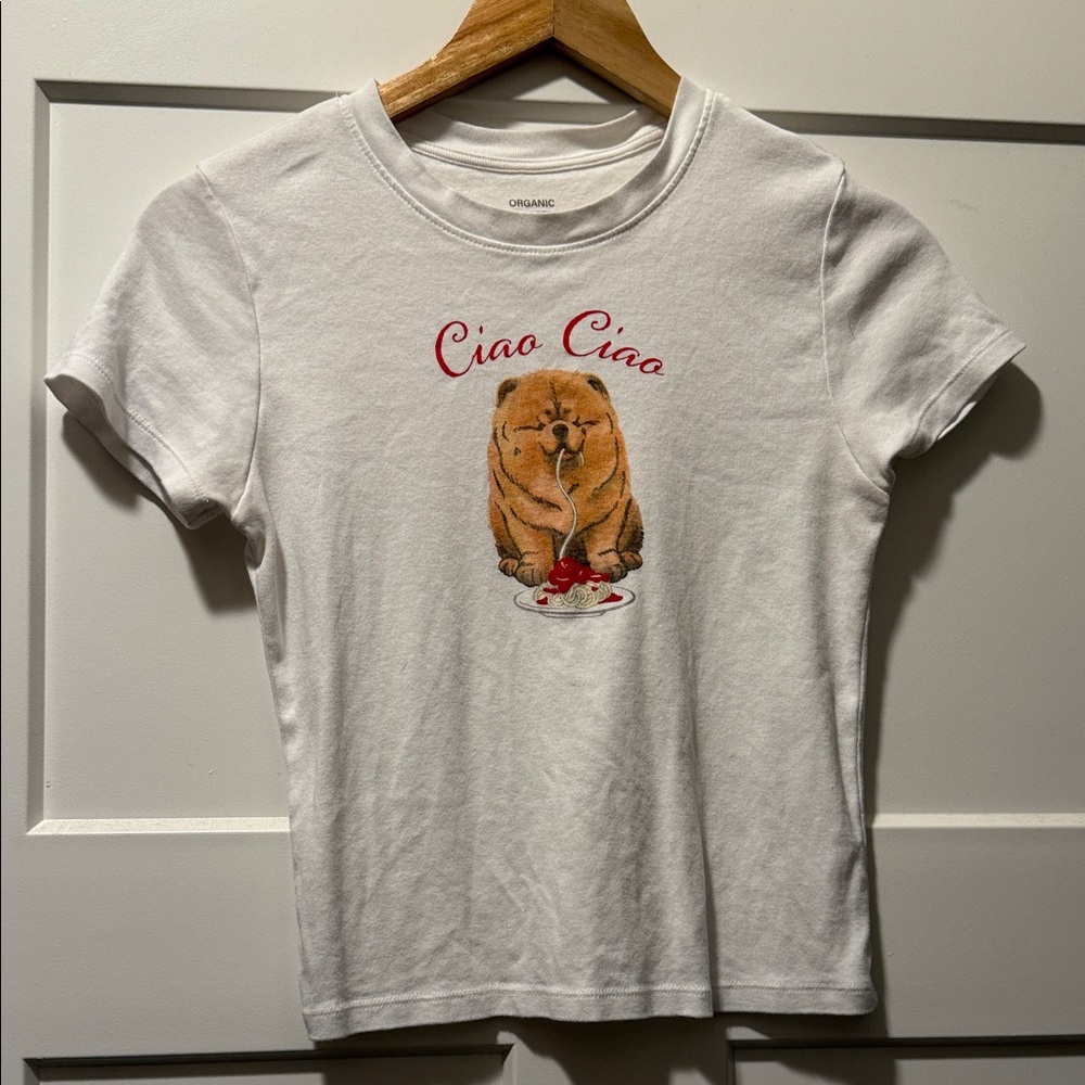 Ciao Ciao White Graphic Tee